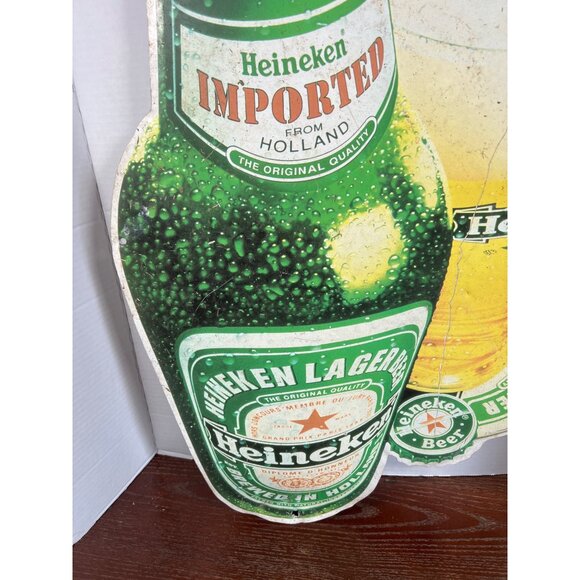 Vintage Heineken Beer Bottle Metal Sign 30 Inches - Picture 3 of 5